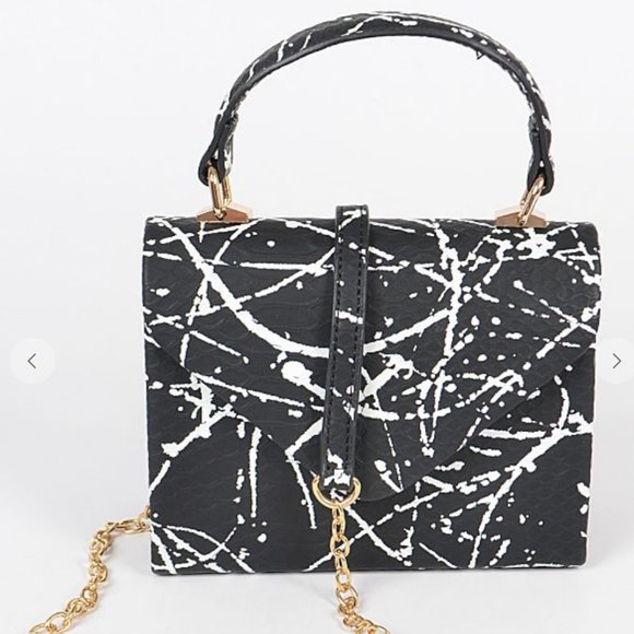 The Wild Clover Handbags - 1 LEFT!! CALL IT ABSTRACT SPLATTER PAINT BAG